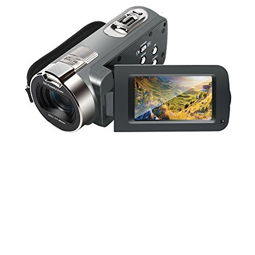 ANDEX Camera Camcorders, HD 1080P 24MP 16X Digital Zoom Video Camcorder with 2.7" LCD and 270 Degree Rotation Screen