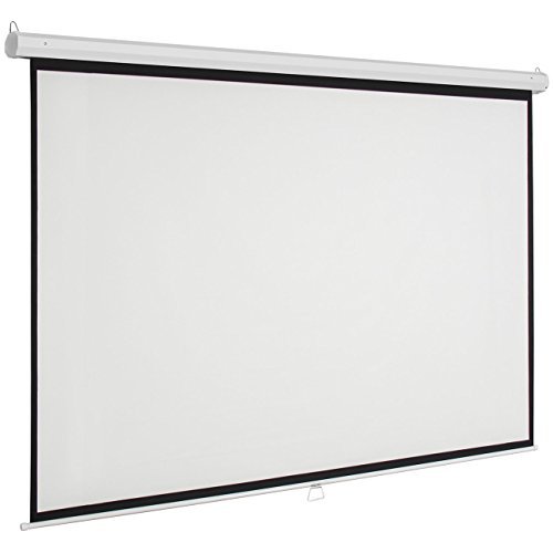 ARKSEN 120" Manual Pull Down Auto-Lock Projector Projection Screen White 96"x72" HD Moive 4:3