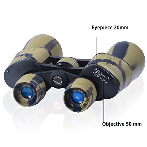 AUGYMER 8x50 Binoculars,Wide Angle Binoculars for Bird Watching Hunting Fogproof Zoom Army Ultra HD Binocular with Case(AUR720)