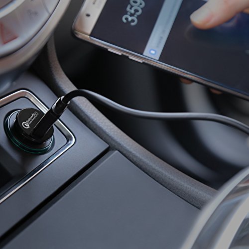 AUKEY Car Charger, Flush Fit Quick Charge 3.0 Port for Samsung Galaxy Note8 / S8 / S8+, LG G6 / V20, HTC 10 and More