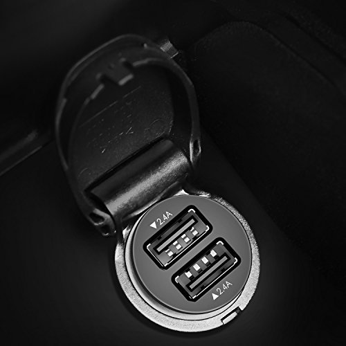 AUKEY Car Charger, ULTRA COMPACT Dual Port 4.8A Output (2-Pack) for iPhone iPad Samsung & Others - Black