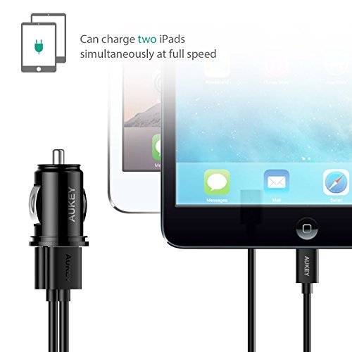 AUKEY Car Charger, ULTRA COMPACT Dual Port 4.8A Output (2-Pack) for iPhone iPad Samsung & Others - Black