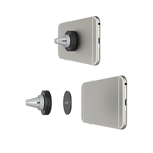 AUKEY Car Phone Mount, Air Vent Magnetic Phone Holder for iPhone 7 / 6, Samsung, LG, Nexus and More (2 Pack)(Gray)