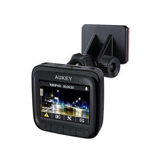 AUKEY Dash Cam, Dashboard Camera Recorder with Full HD 1080P, 170° Wide Angle Lens, 2“ LCD and Night Vision