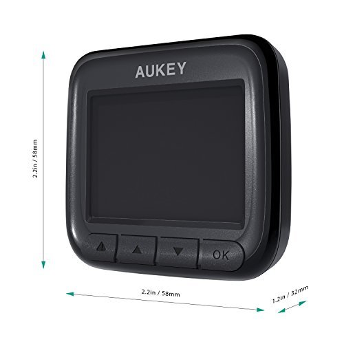 AUKEY Dash Cam, Dashboard Camera Recorder with Full HD 1080P, 170° Wide Angle Lens, 2“ LCD and Night Vision