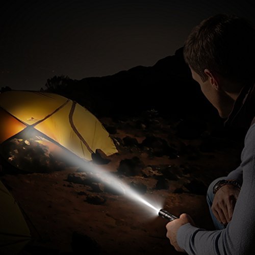 AUKEY LED Mini Flashlights, Ultra-Compact, Water-Resistant, Outdoor Torches with Adjustable Focus & 3 Light Modes, for Camping / Hiking / Household Use