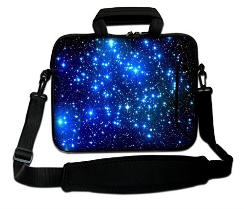 AUPET 13 - 13.3 inch Laptop Computer Neoprene Sleeve Carrying Case Bag with Handle, Adjustable Shoulder Strap & Extra Pocket ( Nice Starry Sky)