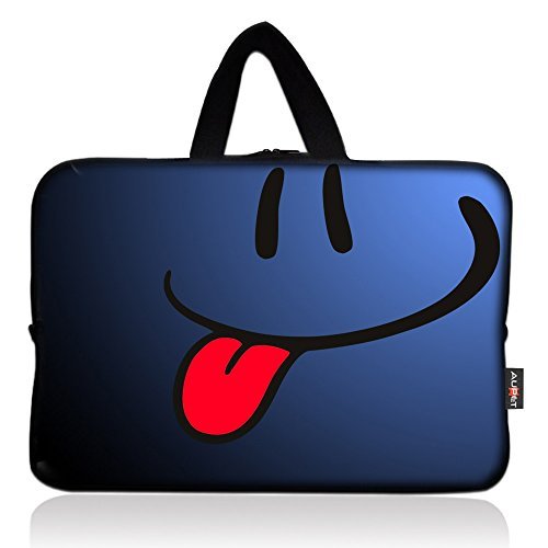 AUPET Blue Smile Universal 7 ~ 8 inch Tablet Portable Neoprene Zipper Carrying Sleeve Case Bag