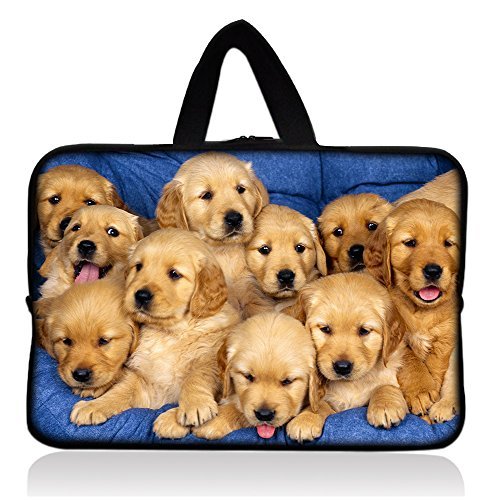 AUPET Cute Dogs Universal 7 ~ 8 inch Tablet Portable Neoprene Zipper Carrying Sleeve Case Bag