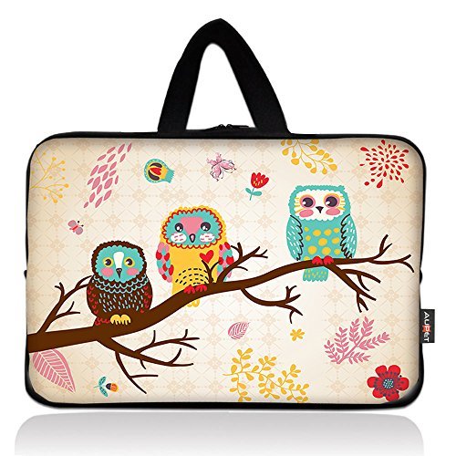 AUPET Cute Three Owls Universal 7 ~ 8 inch Tablet Portable Neoprene Zipper Carrying Sleeve Case Bag