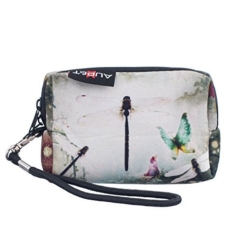 AUPET Dragonfly Retro Design Digital Camera Case Bag Pouch Coin Purse with Strap For Sony Samsung Nikon Canon Kodak