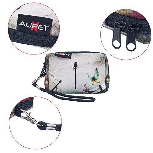 AUPET Dragonfly Retro Design Digital Camera Case Bag Pouch Coin Purse with Strap For Sony Samsung Nikon Canon Kodak