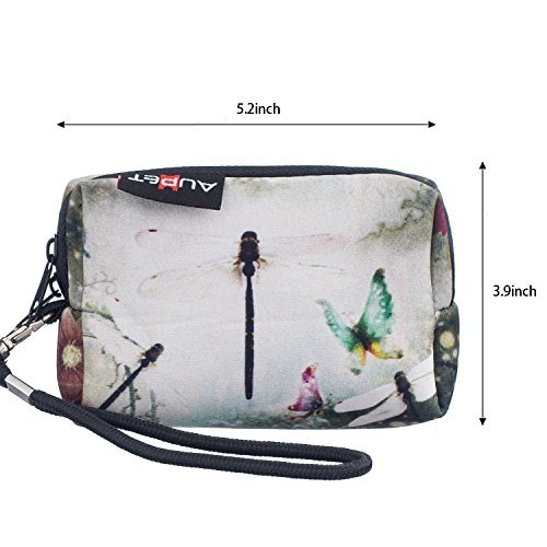 AUPET Dragonfly Retro Design Digital Camera Case Bag Pouch Coin Purse with Strap For Sony Samsung Nikon Canon Kodak