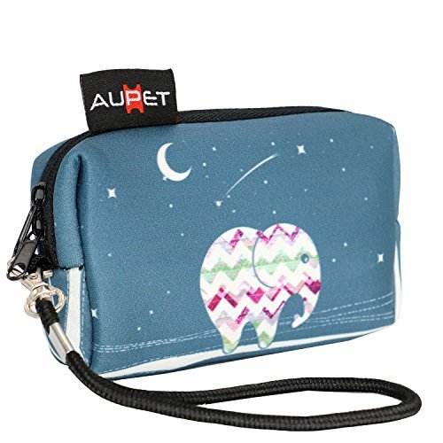 AUPET Elephant Design Digital Camera Case Bag Pouch Coin Purse with Strap For Sony Samsung Nikon Canon Kodak