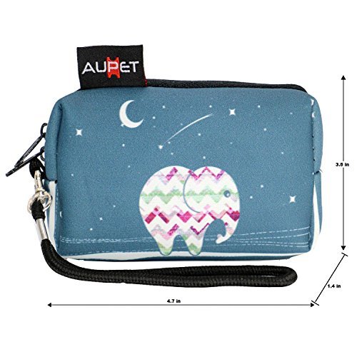 AUPET Elephant Design Digital Camera Case Bag Pouch Coin Purse with Strap For Sony Samsung Nikon Canon Kodak