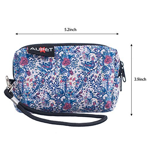 AUPET Flower Design Digital Camera Case Bag Pouch Coin Purse with Strap For Sony Samsung Nikon Canon Kodak