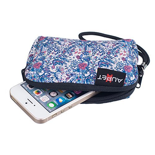AUPET Flower Design Digital Camera Case Bag Pouch Coin Purse with Strap For Sony Samsung Nikon Canon Kodak