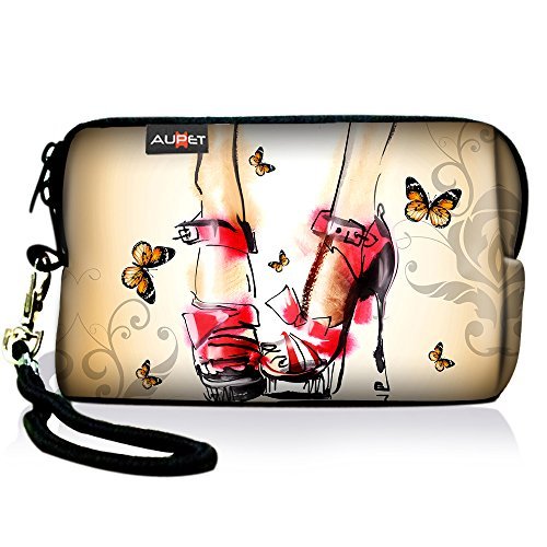 AUPET High-heeled Shoes Digital Camera Case Bag Pouch Coin Purse with Strap For Sony Samsung Nikon Canon Kodak