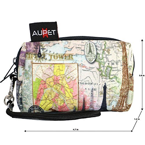 AUPET Map Design Digital Camera Case Bag Pouch Coin Purse with Strap For Sony Samsung Nikon Canon Kodak