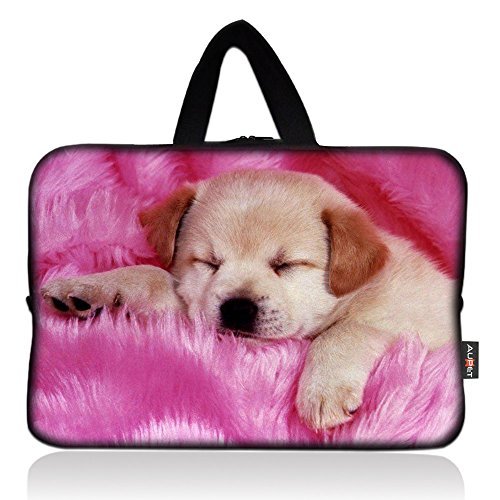 AUPET Pink Dog Universal 7 ~ 8 inch Tablet Portable Neoprene Zipper Carrying Sleeve Case Bag