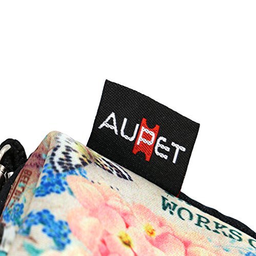 AUPET Pink Flowers Design Digital Camera Case Bag Pouch Coin Purse with Strap For Sony Samsung Nikon Canon Kodak