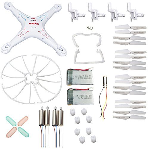 AVAWO Original Syma X5 X5C X5C-1 Quadcopter Spare Parts Crash Pack Kit Replacement, White(As shown)