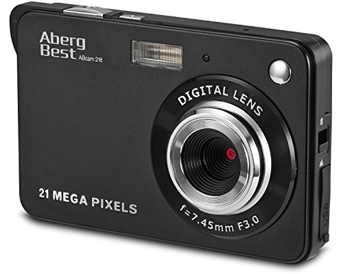 Aberg Best 21 Mega Pixels 2.7" LCD Rechargeable HD Digital Camera - Digital video camera - Students cameras - Handheld Sized Digital Camcorder Indoor Outdoor for Adult /Seniors / Kids (black)