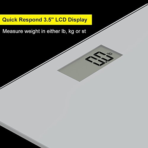 Accuweight Digital Bathroom Weight Scale with 400lb/180kg Body Weighing Scale 