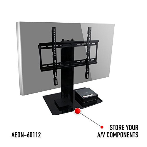 Aeon Stands and Mounts Small TV Stand with Swivel and Height Adjustment for 23 to 50-Inch TVs