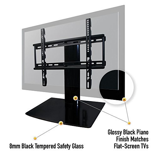 Aeon Stands and Mounts Small TV Stand with Swivel and Height Adjustment for 23 to 50-Inch TVs