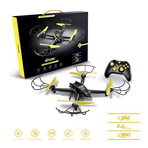 Airhawk M-13 Quadcopter Stunt Drone+ 360 Degree Flips + Headless Mode + NO FAA Registration + Long Flight Time + Includes Spare Set Of Propellers - Great For Beginner And Expert Pilots