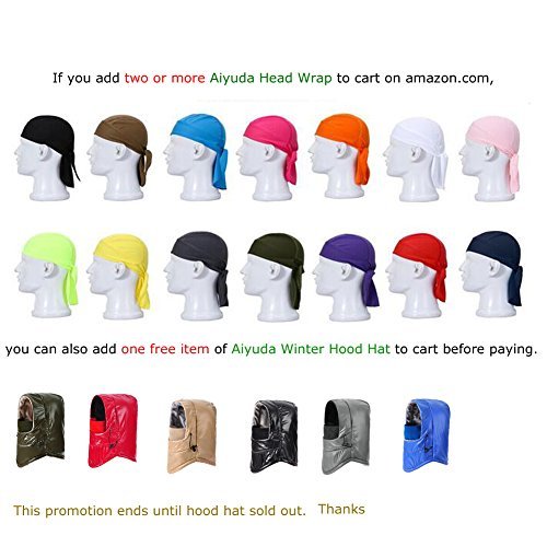 Aiyuda Multipurpose Quick Dry Breathable Sweatband Head Wraps Cycling Running Cap Pirate Hat