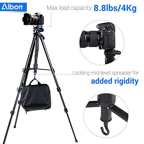 Albott 70 Inch Digital SLR Camera Aluminum Travel Portable Tripod Monopod with Carry Bag