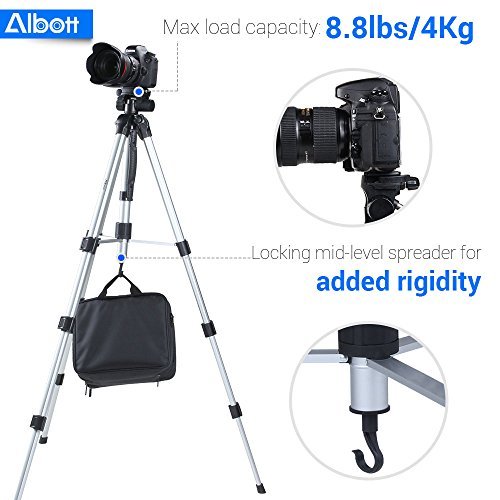 Albott 70" Travel Portable DSLR Camera Tripod Monopod Flexible Head for Canon Nikon with Carry Bag