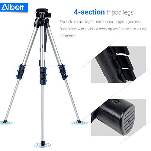 Albott 70" Travel Portable DSLR Camera Tripod Monopod Flexible Head for Canon Nikon with Carry Bag