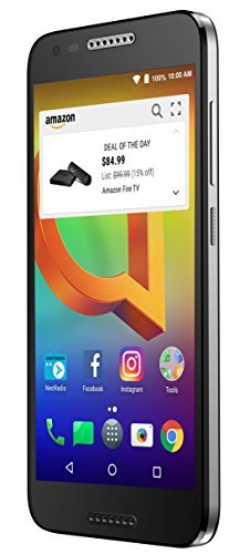 Alcatel A30 GSM (AT&T/T-Mobile) - 16 GB - Black – Unlocked - Prime Exclusive - with Lockscreen Offers & Ads