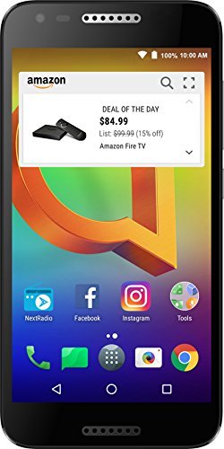 Alcatel A30 GSM (AT&T/T-Mobile) - 16 GB - Black – Unlocked - Prime Exclusive - with Lockscreen Offers & Ads