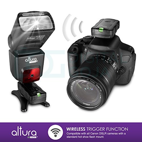 Altura Photo Professional Flash Kit for Canon DSLR with E-TTL Flash AP-C1001, Wireless Flash Trigger Set and Accessories