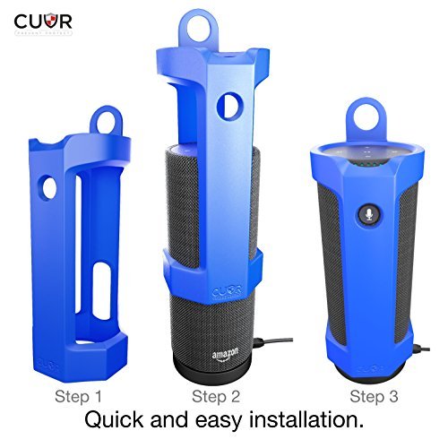 Amazon Tap Case Sling Cover [Anti-Roll] Easily Dock on Your USB Charger Cradle Base Now With The Best Bottomless Silicone Design by CUVR (Blue)