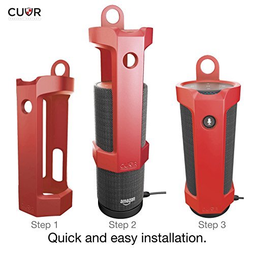 Amazon Tap Case Sling Cover by Cuvr | Easy to Dock and Anti Roll Accessories (Red)