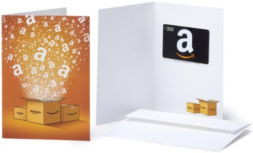 Amazon.com $300 Gift Card in a Greeting Card (Amazon Surprise Box Design)