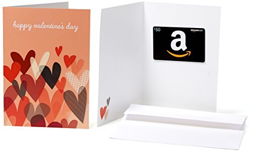 Amazon.com $50 Gift Card in a Greeting Card (Happy Valentine's Day Design)