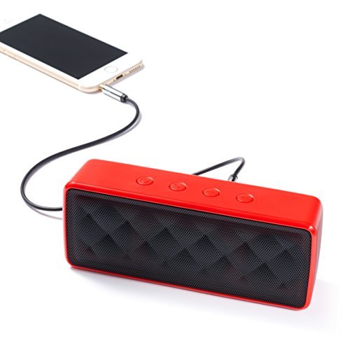 AmazonBasics Portable Wireless Bluetooth Speaker - Red