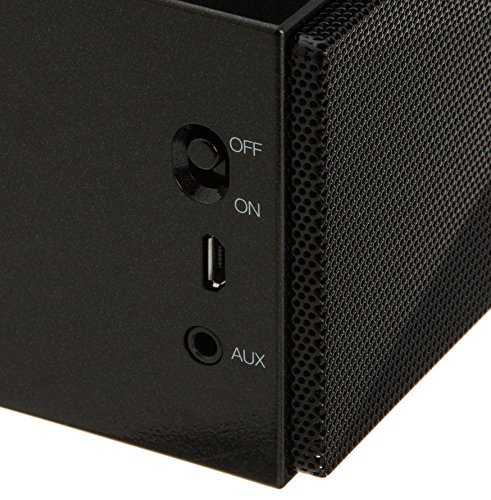 AmazonBasics Wireless Bluetooth Dual 3W Speaker with Built-in Microphone - Black