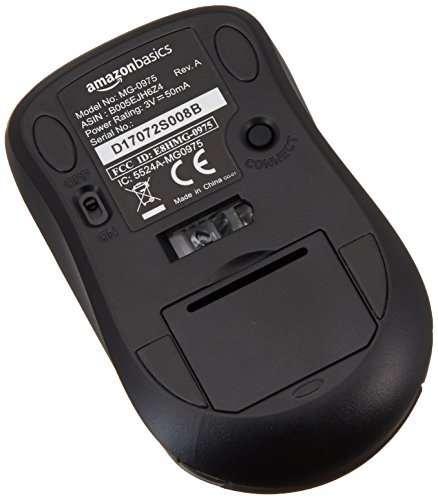 AmazonBasics Wireless Mouse with Nano Receiver (MGR0975)