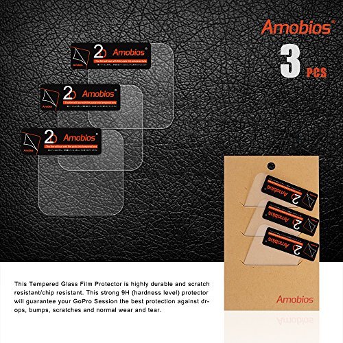 Amobios - Scratch-resistant Tempered Glass Screen Protector Lens Film Accessory Kit For GoPro Hero4 Hero5 session - Lightwish