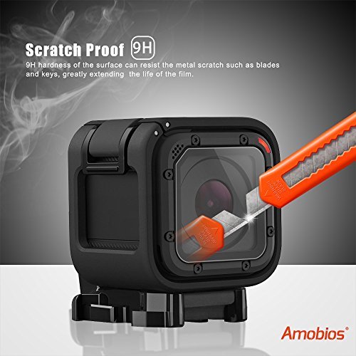 Amobios - Scratch-resistant Tempered Glass Screen Protector Lens Film Accessory Kit For GoPro Hero4 Hero5 session - Lightwish