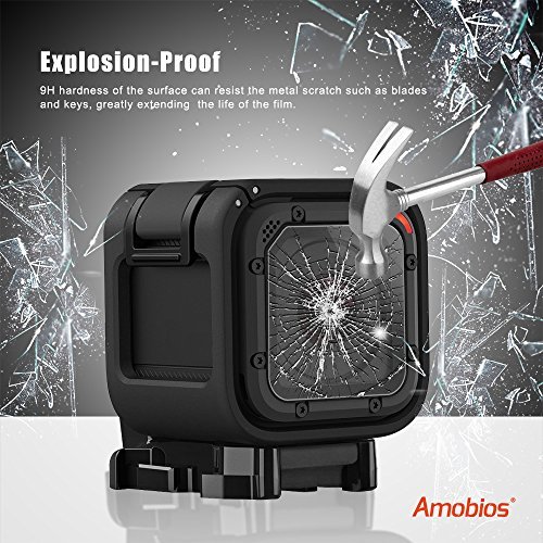 Amobios - Scratch-resistant Tempered Glass Screen Protector Lens Film Accessory Kit For GoPro Hero4 Hero5 session - Lightwish