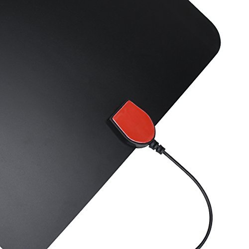 Amplified HDTV Antenna-SKYTV 50 Miles Range Digtial HD Antennas with 13.2ft long copper coaxial cable -Black