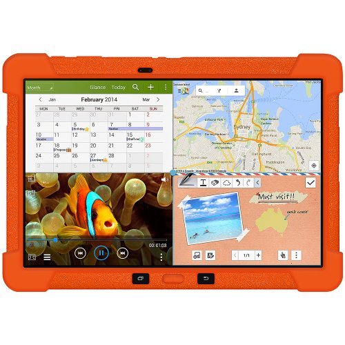 Amze Soft Silicone Skin Fit Jelly Case for Samsung GALAXY Note PRO 12.2/Tab PRO 12.2, Orange(AMZ96927)